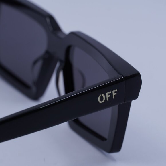 Off-White OERI142 WINDSOR 1007 Sunglasses Black Square Frame, Dark Grey Lenses - Picture 9 of 10